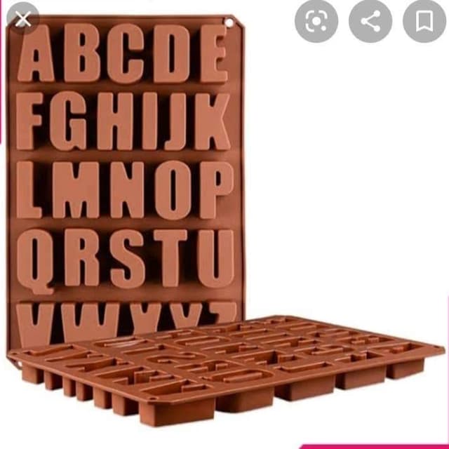Silicone Alphabet Chocolate Mold AVAILABLE