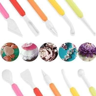 FONDANT MODELING TOOLS MULTI COLOR 9 PCS SET