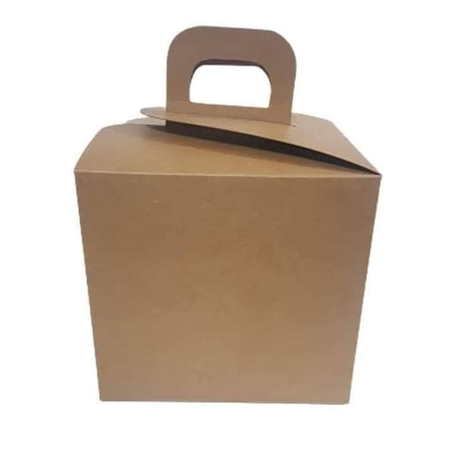 Light Brown 2 Tire Cake Box 9x9x8 Inch Height