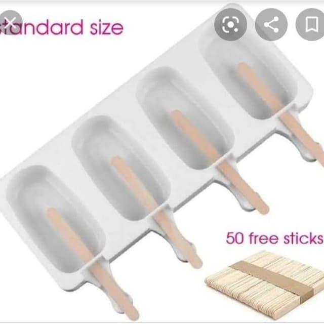 Silicone 4 Cavity Popsicle Mold Available